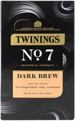TWININGS Crafted For Intensity Dark Brew, 40 Tea Bags Instant Tea Bags Box
