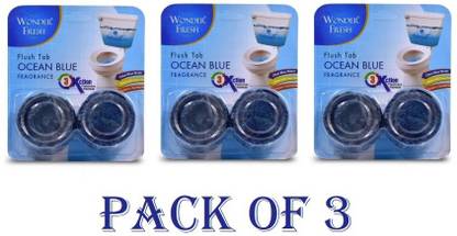 wonder fresh Flush Tab / Flushmatic Ocean Blue Toilet Block Cleaner Ocean Block Toilet Cleaner