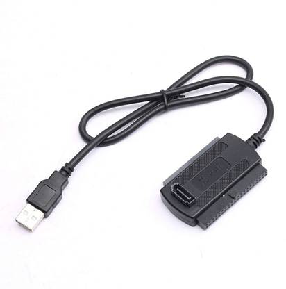 microware  TV-out Cable SATA/PATA/IDE Drive to USB 2.0 Adapter Converter Cable for 2.5''/3.5'' Hard Drive Disk HDD with External AC Power Adapter