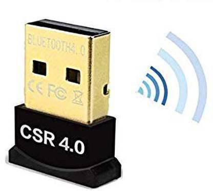 Jambuwala Enterprise USB Bluetooth Adapter, CSR 4.0 USB Bluetooth Dongle Receiver with All in One Driver CD, Gold Plated, for Laptop PC Computer Supports Windows 10 8 7 Vista XP USB Adapter