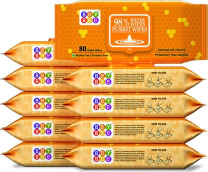 BeyBee Cleansing Wipes | Alcohol Free |Toxic Free No Added Parabens (Pack Of 10 | 800 Wipes)