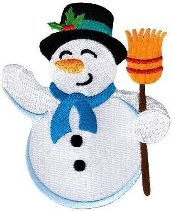 Cypress Snowman Patch Embroide Iron-On Christmas Frosty Winter Holiday Applique