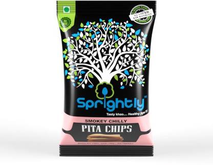 Sprightly PITA CHIPS - SMOKED CHILLY (JAIN) PACK OF 4 Chips