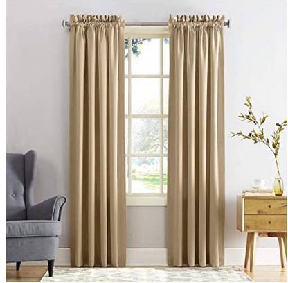 sun 95 cm (3 ft) Window Cotton Room Darkening Curtain (Pack Of 2)
