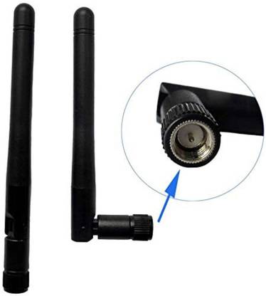 3AN Telecom Digital Coax Audio Cable 1.5 m 3dBi 2.4GHz Wireless Rubber Aerial Omni-Directional WiFi Antenna SMA Male Connector for Wireless Network Router