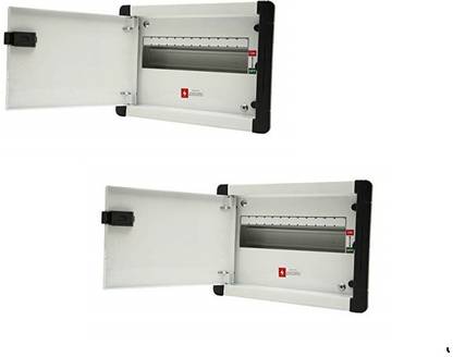 Suntech Industries 14 Way SPN Metal Double Door Distribution Board MCB Box - Pack of 2 Distribution Board