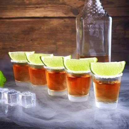 Glass World (Pack of 6) V Wide Shot Glass 30ml ,Heavy Base Clear Shot Glass, Great for Whisky Brandy Vodka and Tequila Glass Set Shot Glass