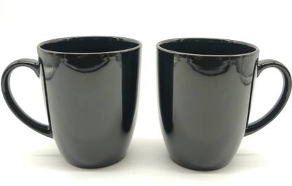 PRIDE STORE High Quality Ceramic Glossy Plain Black for Milk Shake Coffee Tea Beverage for daily use Piece Ceramic 325 Ml Ceramic Coffee Mug