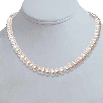 Kundli Gems - Original Pearl Pearl Mala with 108 with 1 Japa Bead (Natural) Stone Chain For Unisex Pearl Stone Chain