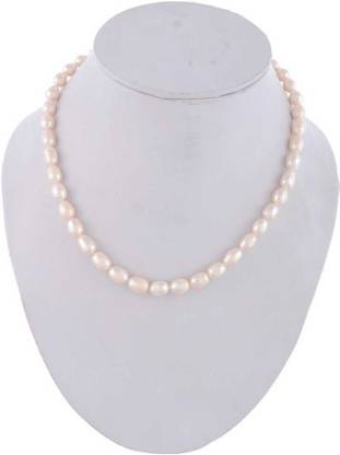 Jaipur Gemstone - Natural Pearl Certified Natural Beads Japa Mala 108 beads Beads Stone Chain Pearl Stone Chain