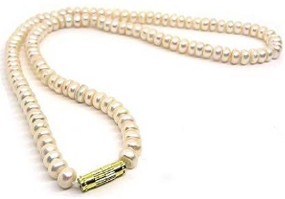 Jaipur Gemstone Jaipur Gemstone - Natural Tested & Certified Pearl Stone Chain Beads Pearl Stone Chain