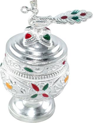 KMJ pure silver(chandi) sindoor-dani/box for women, kumkum box(wt. 21=22 gms) Silver