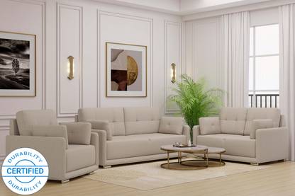 MUEBLES CASA Cedar Fabric 3 + 2 + 1 Sofa Set