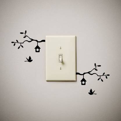Sky Origin 10.16 cm Best Switchboard Art Of Birds Best For Domestic Self Adhesive Sticker