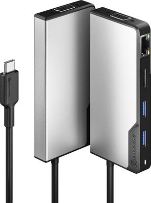 ALOGIC USB-C Fusion Max Hub, 6-in-1 Type C Adapter, 4K HDMI, VGA USB-C Fusion Max Hub, 6-in-1 Type C Adapter, 4K HDMI, VGA, USB A 3.1 with 100W Power Delivery, USB Hub