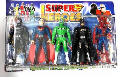 aparna's collection avengers Marvels 4.5 inch Small Size Hulk, superman, spiderMan ,venom batman