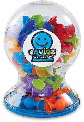 Fat Brain Toys Squigz-Deluxe | suction toys | silicone toys | sensory exploration toys| Fine motor skills developing toys | education and learning toys