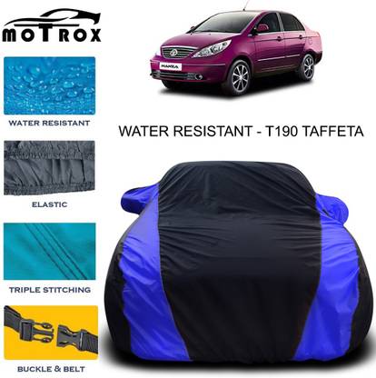 मोटरॉक्स Tata Tata  के लिए कार कवर (मिरर पॉकेट्स के साथ)
