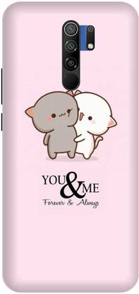 UMPRINT Back Cover for Poco M2/MZB9922IN You&Me Cartoon Printed Back Cover