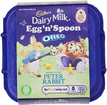 Cadbury Dairy Milk Egg 'n' Spoon Vanilla Mousse Eggs Oreo 128 g Truffles