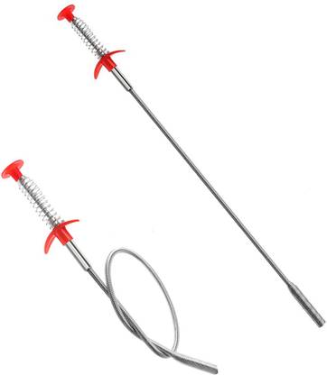 Cierie Combo 2 Qty Drain Clog Water Sink Cleaner Snake Unblock Kitchen Bath Rod Hair Remover (dc-26) Multi-purpose Plunger