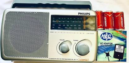 PHILIPS 4 BAND RADIO WITH ADAPTOR AND CELLS FM Radio