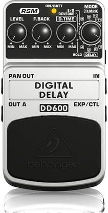 Behringer DD600 Digital Stereo Delay/Echo Effects Pedal Guitar Processor