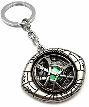 SOI Rotating Spinner Doctor Strange Eye of Agamotto Infinity Stone Alloy Keychain (Silver Spinner) Key Chain