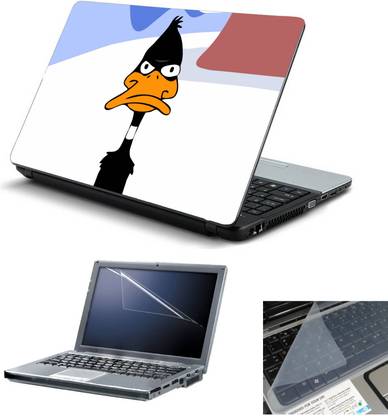 Geek Daffy Duck 3in1 Laptop Skins with Laptop Screen Guard and Key Protector HQ 15.6 Inch Combo Set