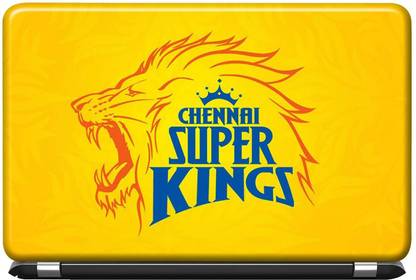 CAVE ART Chennai Super Kings – Lion – CSK – Logo - Yellow - HD Laptop Skins - For All Models And Brands - CA-5153(16-inch) Vinyl Laptop Decal 16