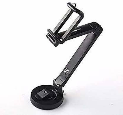 TECHGEAR Adjustable Long Handle Folding Smartphone Mount Holder Cell Phone Stand for Car, Table Mobile Stand Sturdy Foldable Portable Mobile Stand Phone Holder for All Smart Phones Upto 6 inch Mobile Holder