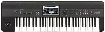 KORG B00961WF6Q KROME61 61-Key Synthesizer Workstation, Black Analog Arranger Keyboard