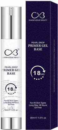 CVB C14 Pearl Drop Primer Gel Base for All Skin Types, Oil-Free Cream for Long Lasting Make-up Base Primer  - 30 ml