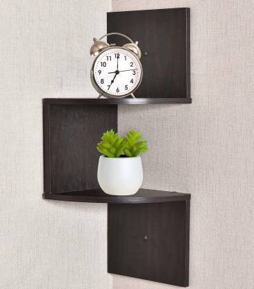 Shopdecor Wooden Wall Mount Corner Wall Stand MDF (मीडियम डेंसिटी फाइबर) वॉल शेल्फ