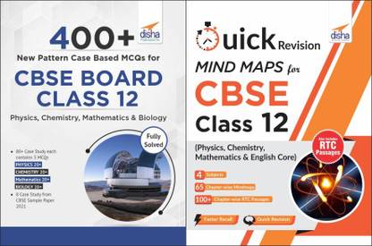 400 + New Pattern Case Based MCQs & Quick Revision Mind-Maps/Notes For CBSE Class XII ( Physics /Chemistry /Math/ Core English )