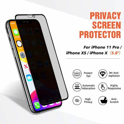 Jacure Screen Guard for Jacure™ Anti-Spy Flexibel Film TPU Screen Protector [Support Fingerprint ID] [Case Friendly] [Full Coverage] Privacy Guard Compatible for iPhone 12 Pro Max