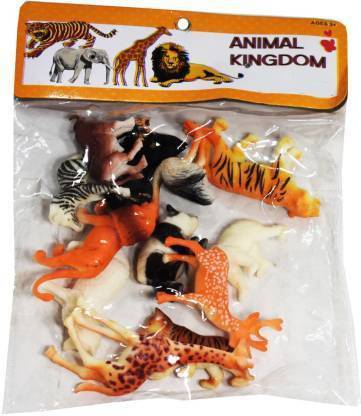 MATA JANKI TRADERS Wild Animals Set Medium-12 Pcs (Multicolor)