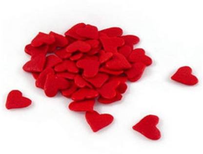 Jai Jinendra Red Mini Heart Sprinkles | Heart Shape Cup Cake Sprinkles Sprinkles