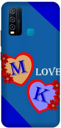 SSMORYA Back Cover for Vivo Y30 ,MK Letter, Love Multicolour Printed