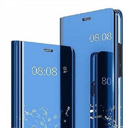 Senix Flip Cover for Samsung Galaxy M30s Mirror Stand View Flip Back Cover Compatible With Luxury Stand