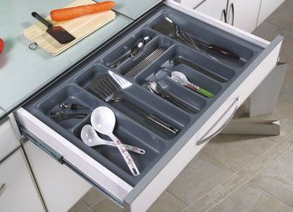 DBR ABS Cutlery Tray for Kitchen Drawer Width 80 cm Disposable Plastic Cutlery Set