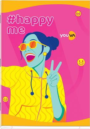 NAVNEET Youva Soft Bound Long Book (Trendy Series) 21x29.7 cm A4 Notebook Single Line 228 Pages