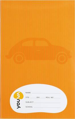 NAVNEET Youva Soft Bound Brown Long Book 17x27 cm� Regular Notebook Single Line 172 Pages