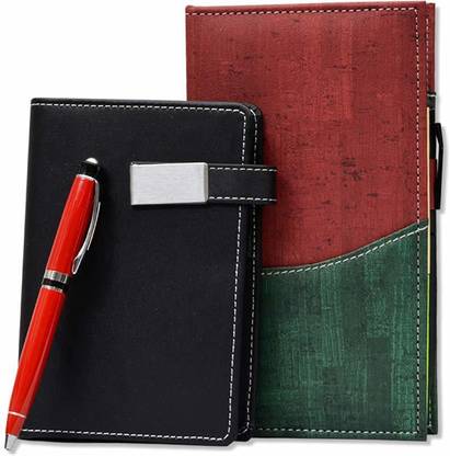 COI Combo of Pocket Diary and Memo Pad with Sticky Notes Diary for Business/Office Notepad with Pen. Regular Memo Pad UNRULED 50 Pages