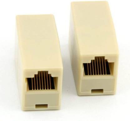 Sadow Pack of 2 RJ45 Connector |LAN Connector | RJ45 Connector Cover Female to Female Ethernet Coupler LAN Adapter Extender RJ45 Socket Network cat5/Cat5e/cat6/Cat6e Jointer Lan Adapter