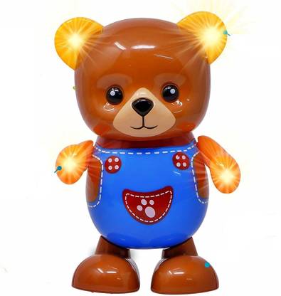 FunBlast Musical Dancing Bear Toy for Babies Dancing Robot with Flashing Light & Sound Toys for Kids/Toddlers - Multicolor
