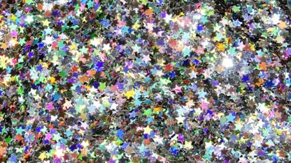 Mahir Glitter Quality Art & Craft & Nail Art Design Decorative Glitter 20 Gm Pack (Holographics Silver Star 3 mm)