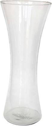 AGAMI One Conical Curved shape Transparent Vase pot for flowers and plants Earthenware, Glass Vase