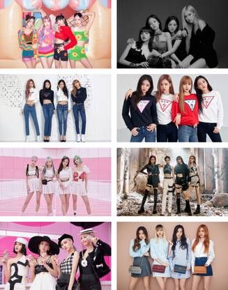 Pack of 8 BLACKPINK Girls Groups Photos Photographic Paper