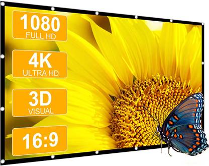 RANWAR 120" Inch Diagonal View Projector Screen 4:3 Aspect Ratio 8 feet (W) x 6 feet (H) 3D Supported Projector Screen (Width 244 cm x 183 cm Height)